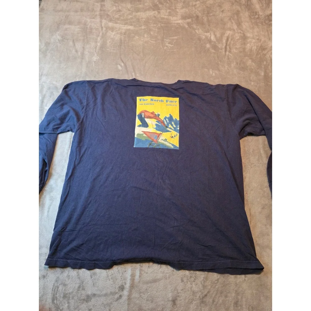 The North Face Long Sleeve T-Shirt Mens XXL Blue A5 Series Graphic Tee